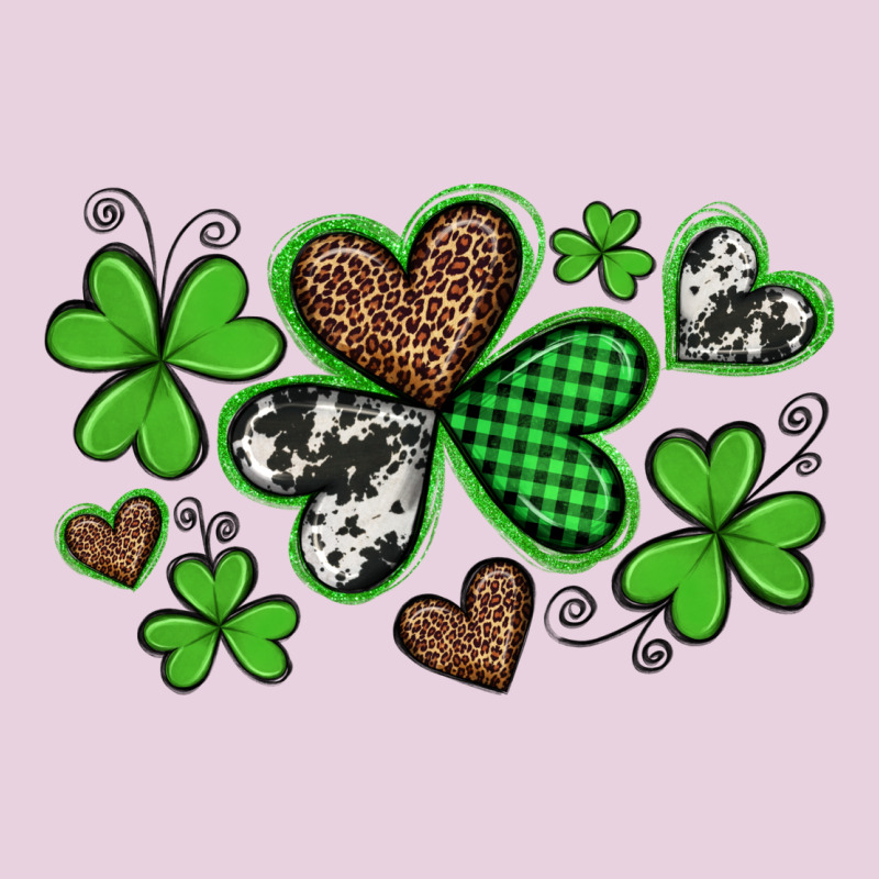 Western St Patricks Day Shamrocks And Hearts Ladies Tee by Artiststas | Teevron
