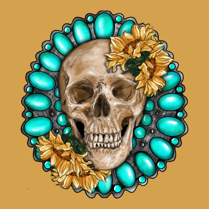 Skull With Gemstone And Sunflower Urban Hoodie by RanaPortraitStore | Teevron