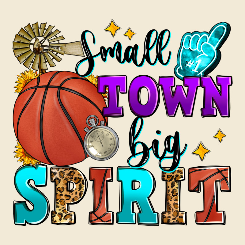 Small Town Big Spirit Basketball Premium Hoodie by Zillion Design Studio | Teevron
