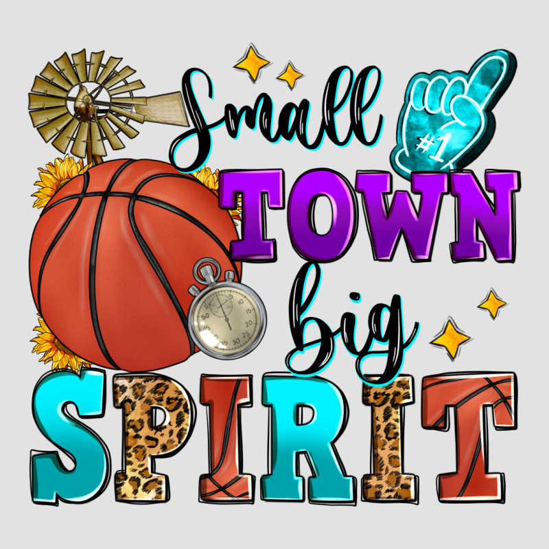 Small Town Big Spirit Basketball Premium Hoodie by Zillion Design Studio | Teevron