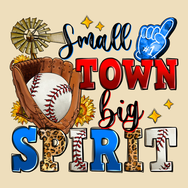 Small Town Big Spirit Baseball Premium Hoodie by Zillion Design Studio | Teevron