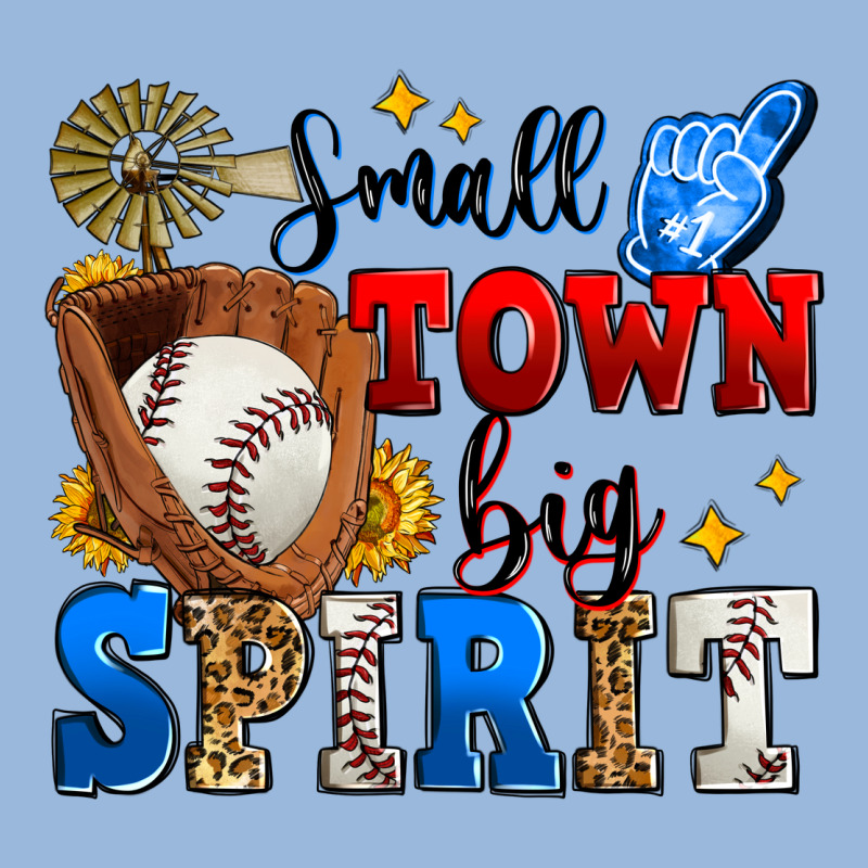 Small Town Big Spirit Baseball Premium Hoodie by Zillion Design Studio | Teevron