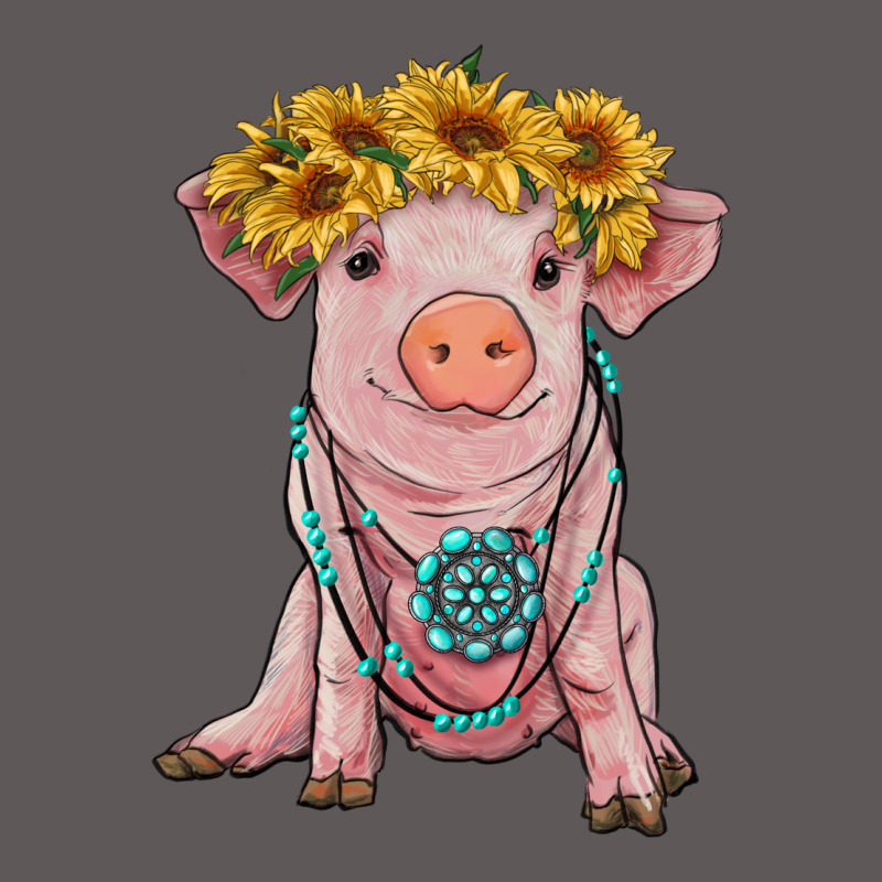 Sunflower Pig With Gemstone Premium Hoodie by RanaPortraitStore | Teevron