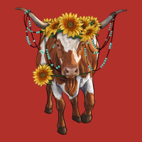 Longhorn Cow With Sunflowers Premium Hoodie | Teevron