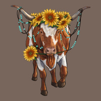 Longhorn Cow With Sunflowers Premium Hoodie | Teevron