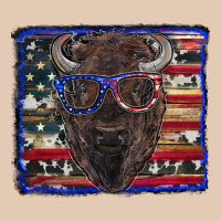 Bison With American Flag And Glasses Urban Hoodie | Teevron