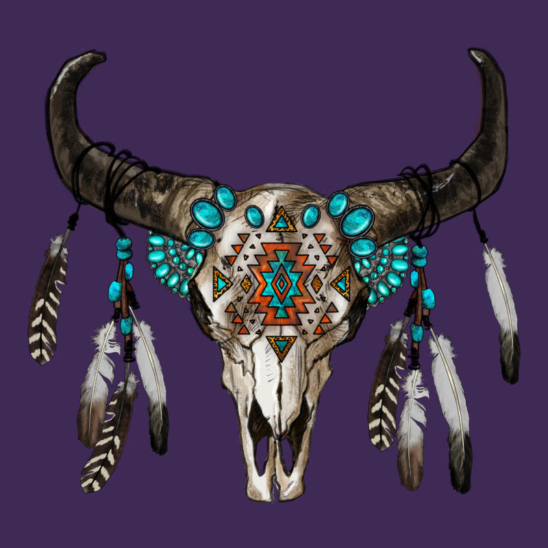 Boho Bull Skull Premium Hoodie by RanaPortraitStore | Teevron