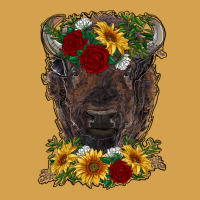 Bison Face With Flowers Urban Hoodie | Teevron