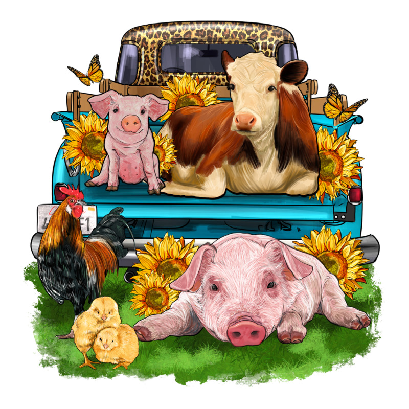 Farm Truck Animals Premium Hoodie by Zillion Design Studio | Teevron