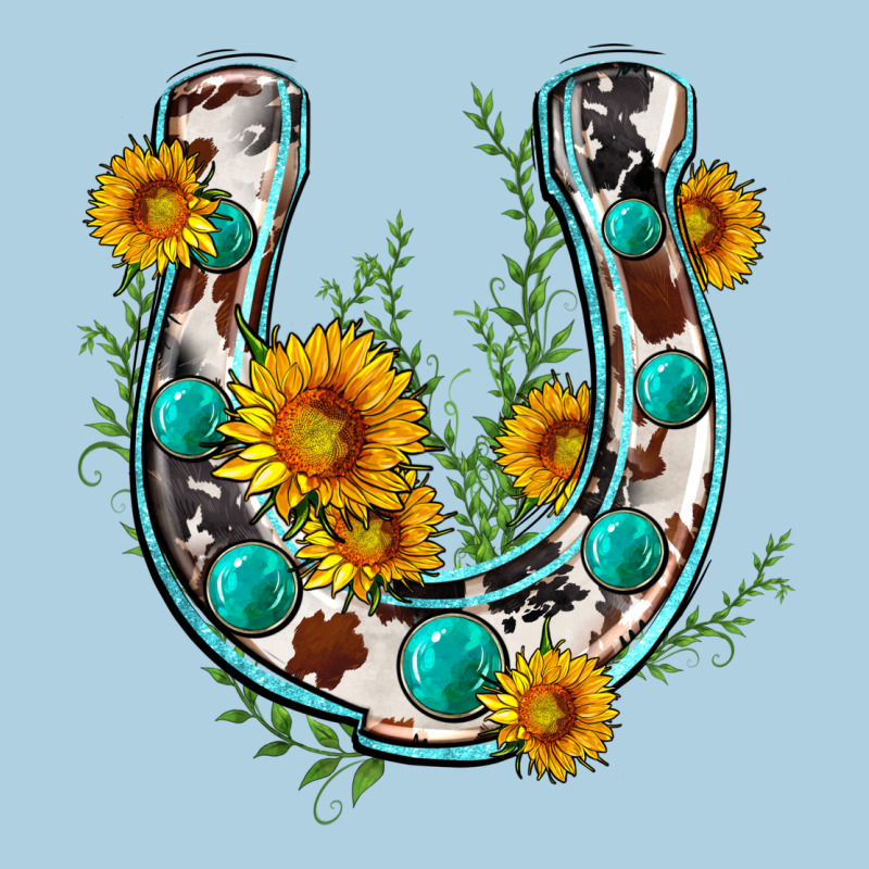 Cowhide Sunflower Horseshoe Premium Hoodie by Zillion Design Studio | Teevron