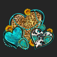 Western Turquoise Hearts Premium Hoodie | Teevron