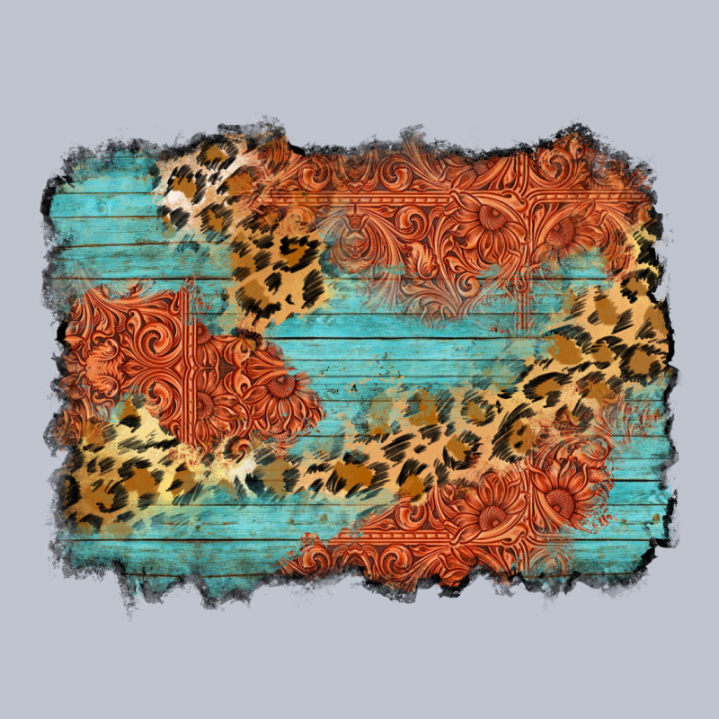 Western Leopard Tooled Leather Background Premium Hoodie by Zillion Design Studio | Teevron