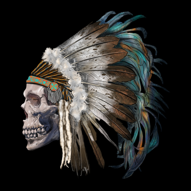 Skull With Indian Headdress Urban Hoodie by RanaPortraitStore | Teevron