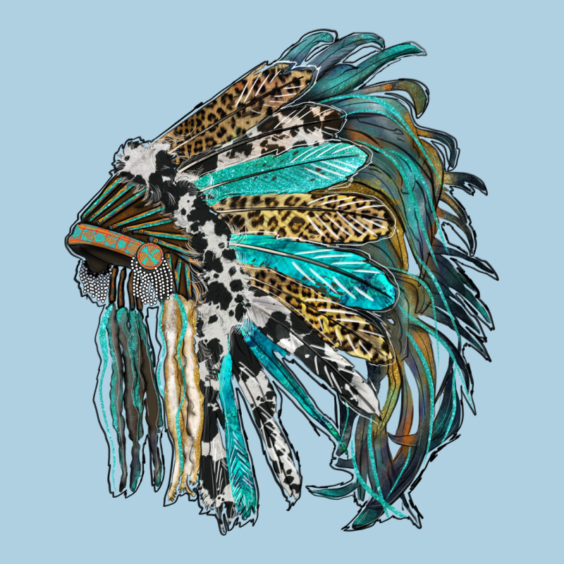 Indian Feather Headdress With Western  Patterns Premium Hoodie by RanaPortraitStore | Teevron