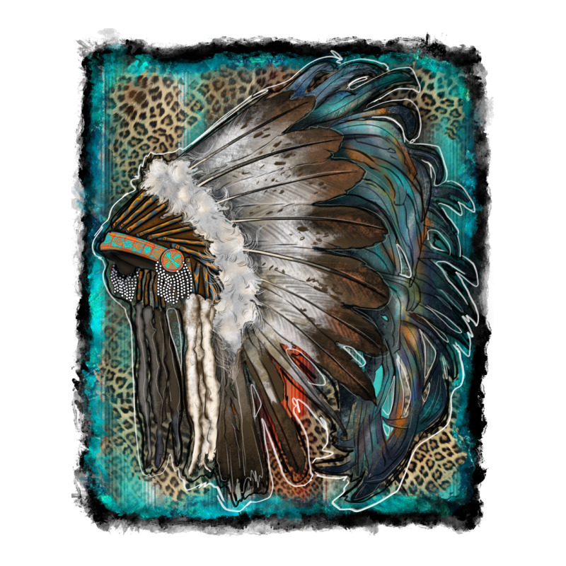 Indian Feather Headdress With Leopard Background Premium Hoodie by RanaPortraitStore | Teevron