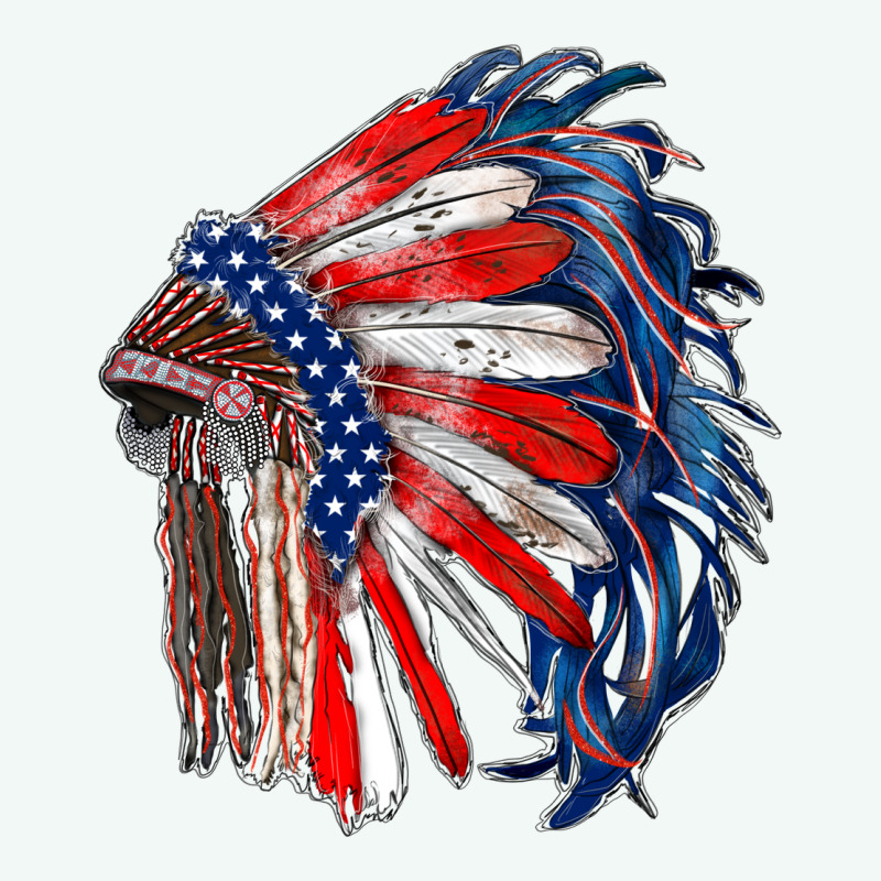 American Flag Indian Headdress Premium Hoodie by RanaPortraitStore | Teevron
