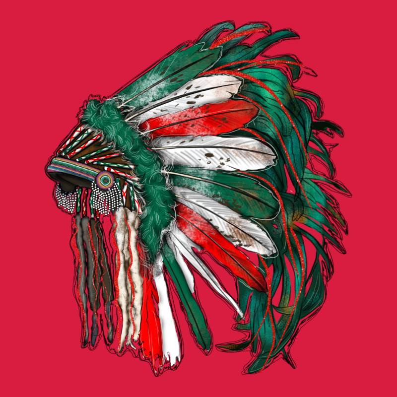 Mexican Flag Indian Headdress Premium Hoodie by RanaPortraitStore | Teevron