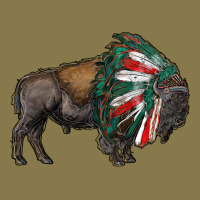 Mexican Bison With Indian Headdress Premium Hoodie | Teevron