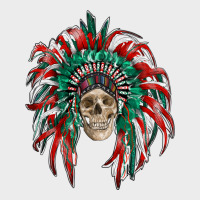 Mexican Flag Indian Headdress With  Skull Urban Hoodie | Teevron