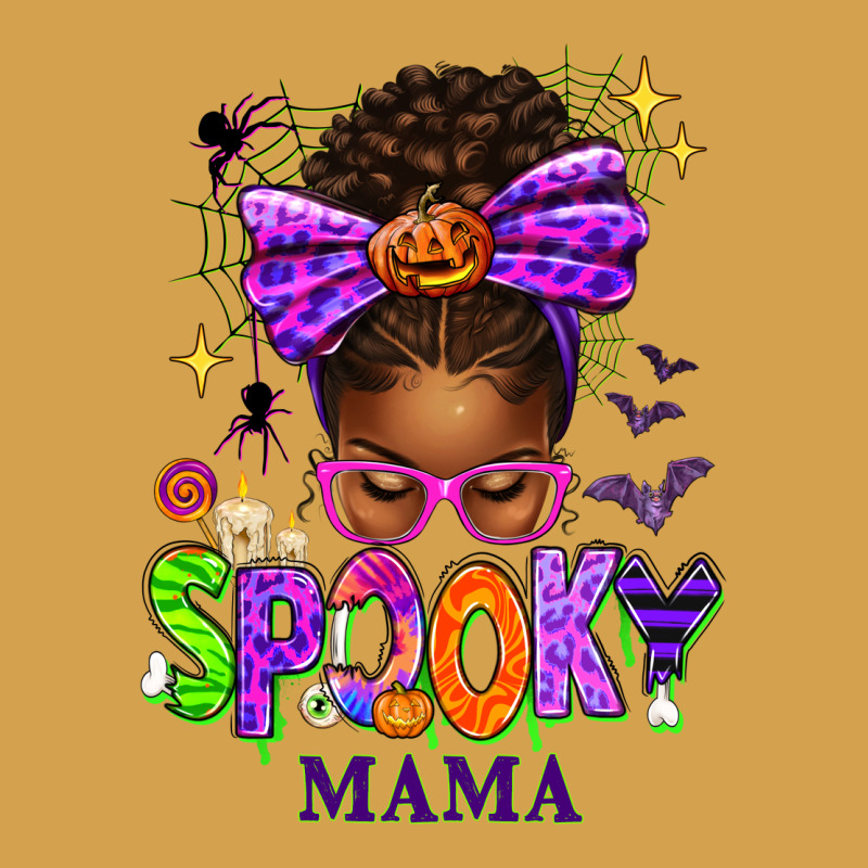 Halloween Afro Messy Bun Spooky Mama Urban Hoodie by texasbilliewilder | Teevron
