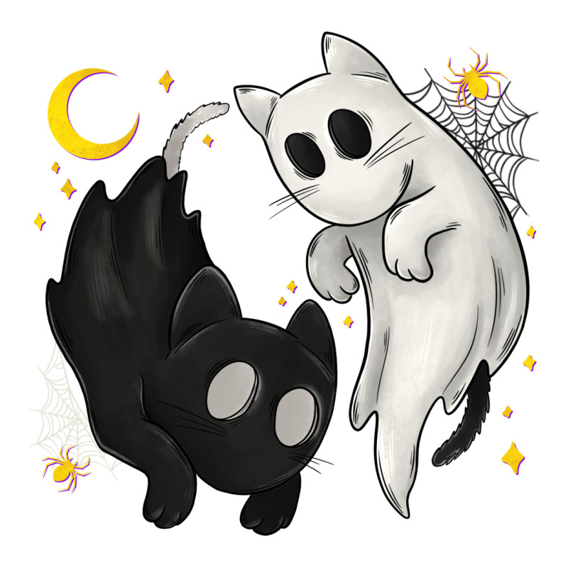 Ghost Cats With Balance Halloween Premium Hoodie by texasbilliewilder | Teevron