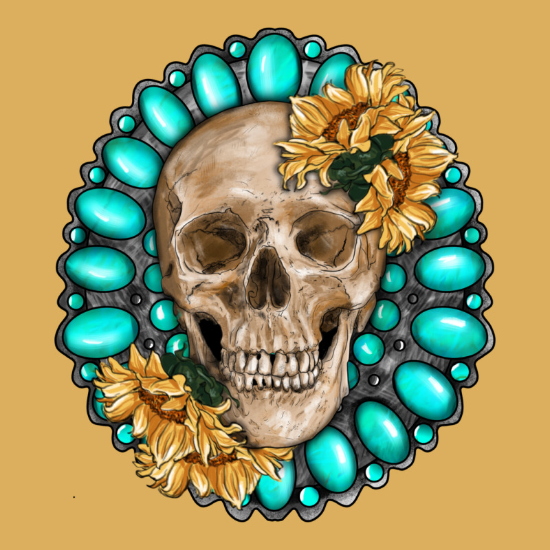 Skull With Gemstone And Sunflower Premium Hoodie by RanaPortraitStore | Teevron