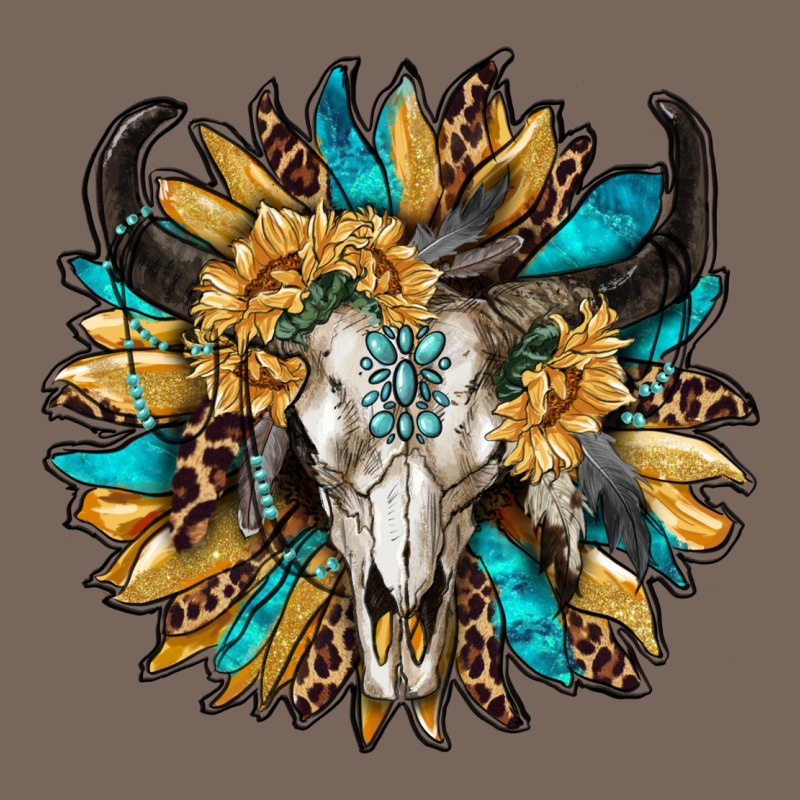 Bull Skull With Sunflower Premium Hoodie by RanaPortraitStore | Teevron