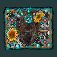 American Bison Wıth Sunflower And Gemstone Premium Hoodie | Teevron