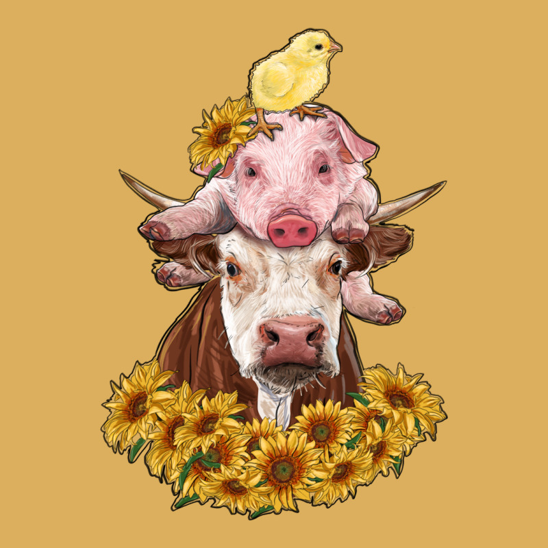 Cow With Pig And Chick Premium Hoodie by RanaPortraitStore | Teevron