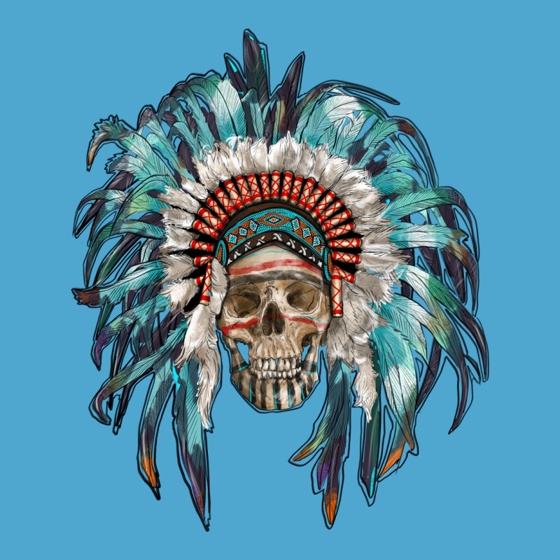 Indian Headdress With Native American Skull Premium Hoodie by RanaPortraitStore | Teevron