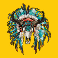 Indian Headdress With Bull Skull Premium Hoodie | Teevron