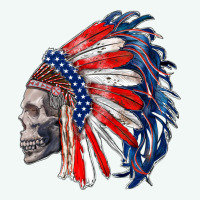 American Indian Headdress With Skull Premium Hoodie | Teevron