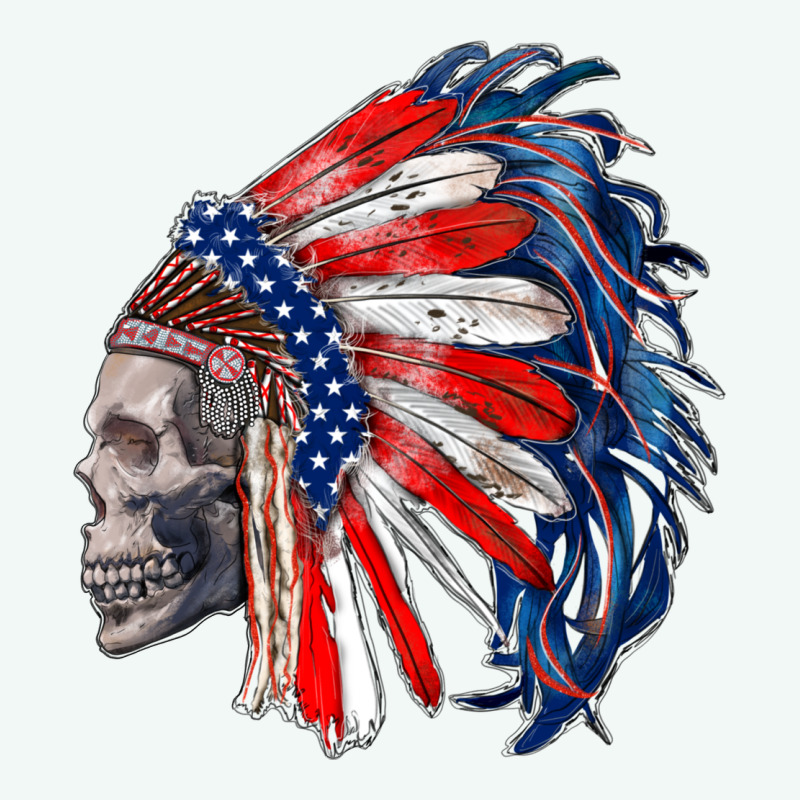 American Indian Headdress With Skull Premium Hoodie by RanaPortraitStore | Teevron