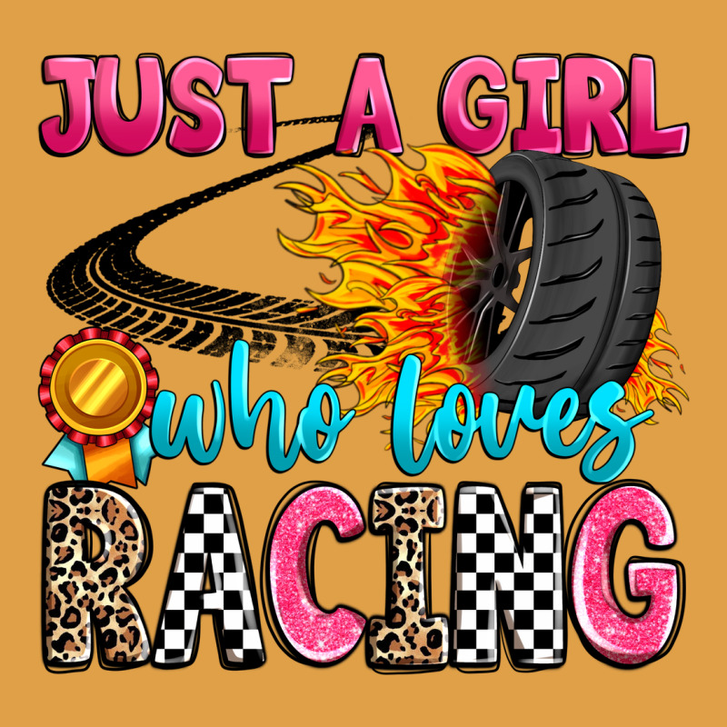 Just A Girl Who Loves Racing Premium Hoodie by Zillion Design Studio | Teevron