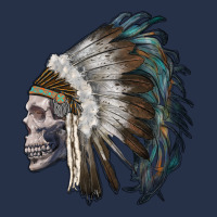 Skull With Indian Headdress Premium Hoodie | Teevron