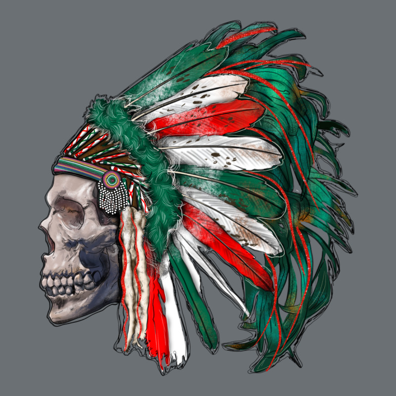 Mexican Indian Headdress With Skull Premium Hoodie by RanaPortraitStore | Teevron