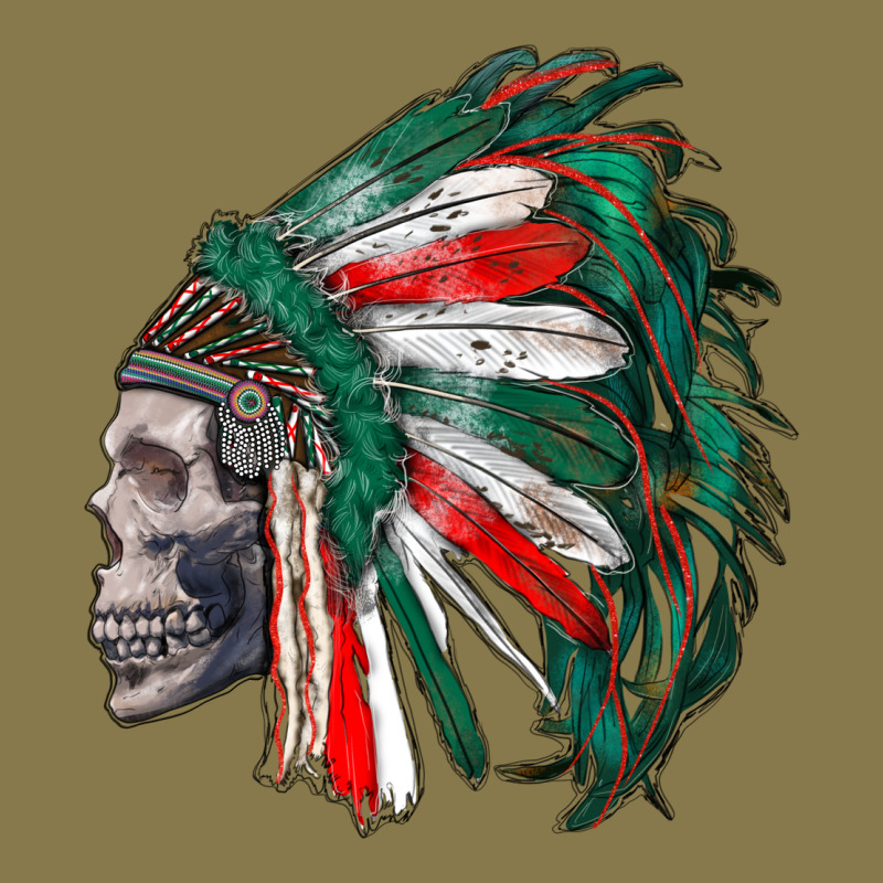 Mexican Indian Headdress With Skull Premium Hoodie by RanaPortraitStore | Teevron