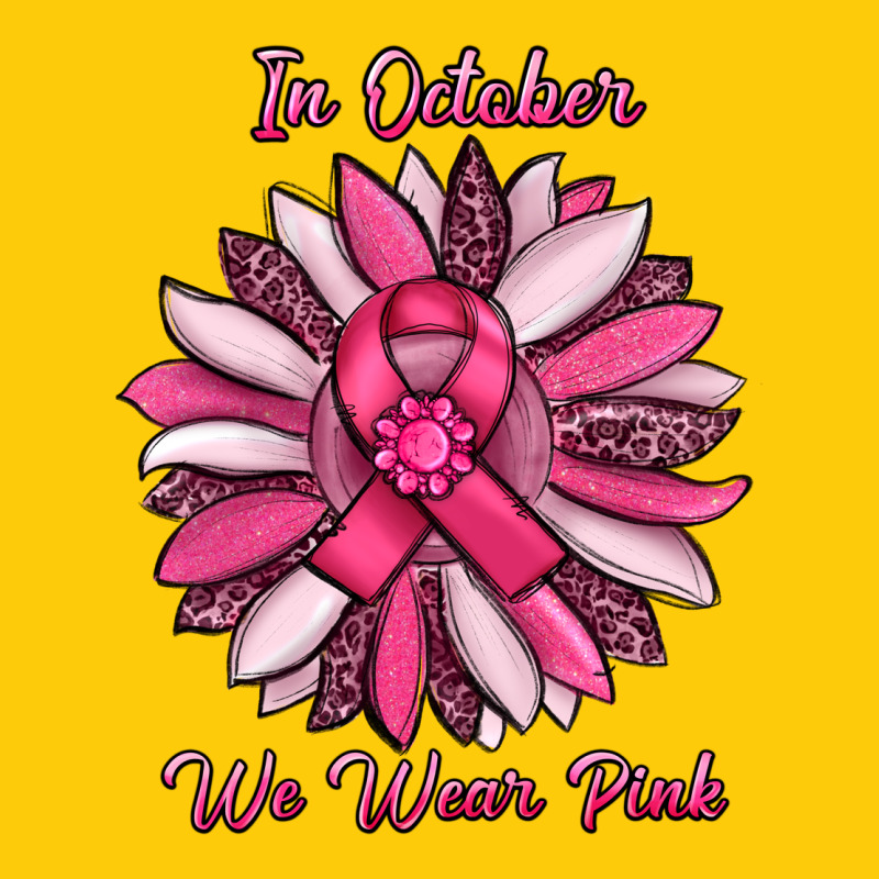 In October We Wear Pink Sunflower Premium Hoodie by RanaPortraitStore | Teevron