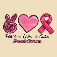Breast Cancer Peace Love Cure Premium Hoodie | Teevron