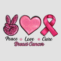 Breast Cancer Peace Love Cure Premium Hoodie | Teevron