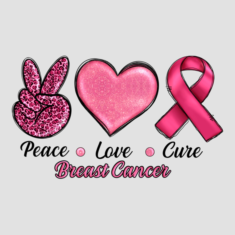 Breast Cancer Peace Love Cure Premium Hoodie by RanaPortraitStore | Teevron