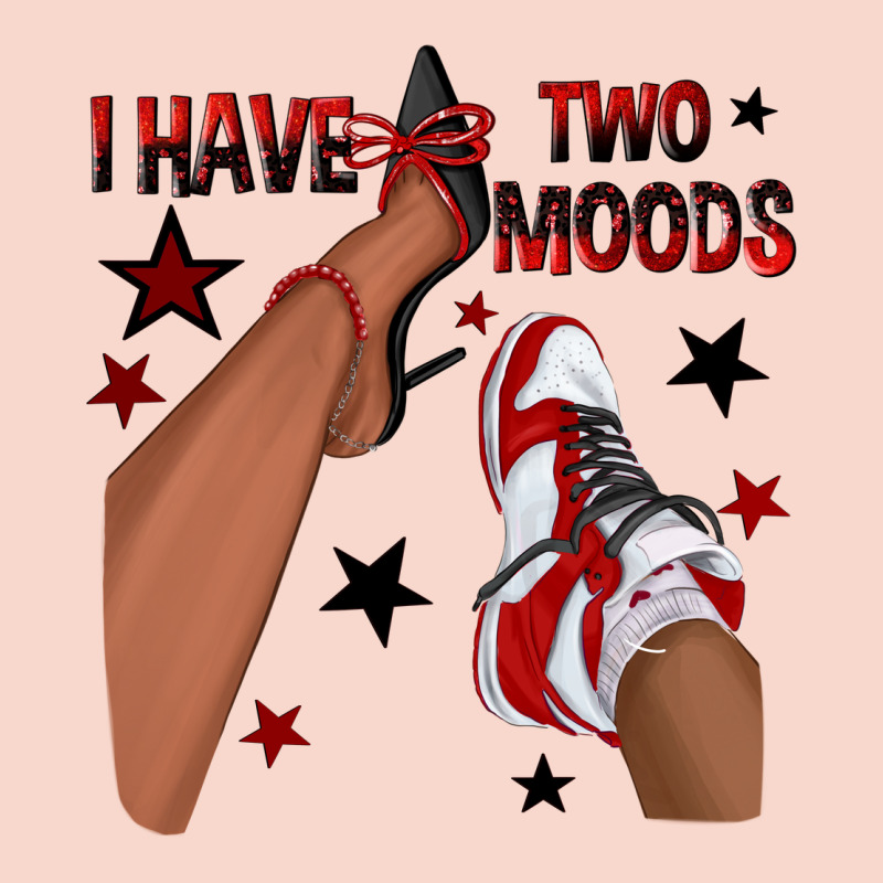 I Have Two Moods Black And Red Sneakers Afro Girl Urban Hoodie by texasbilliewilder | Teevron
