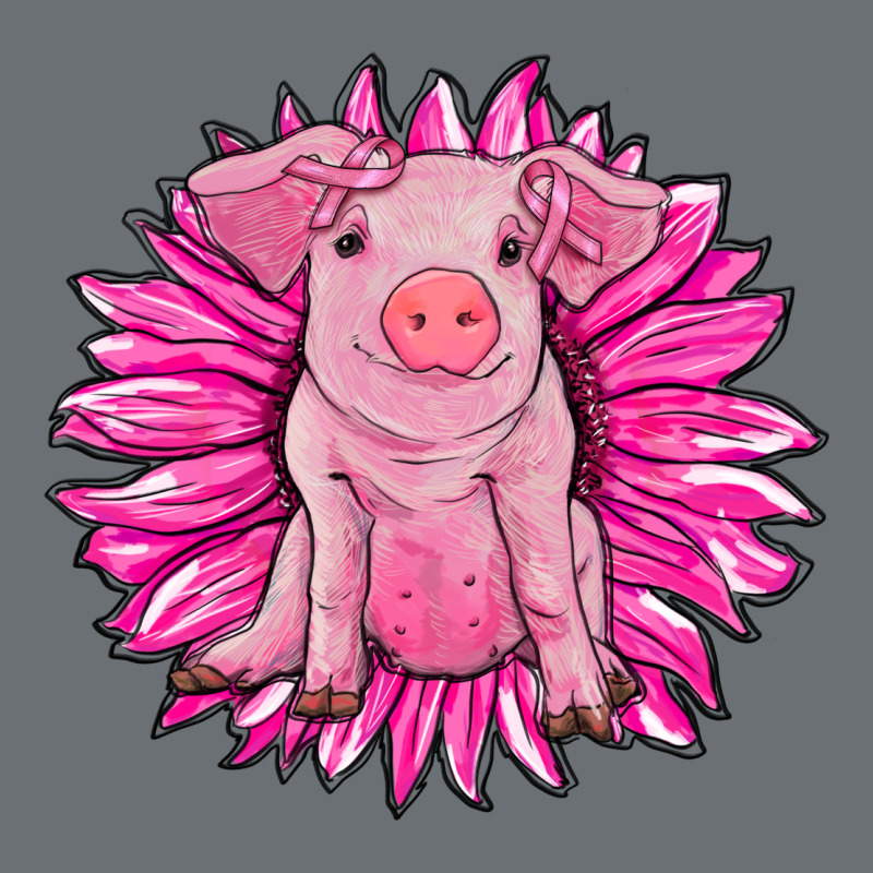 Pink Sunflower Pig Premium Hoodie by RanaPortraitStore | Teevron