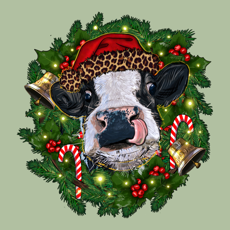 Heifer Cow With Christmas Wreath Urban Hoodie by RanaPortraitStore | Teevron
