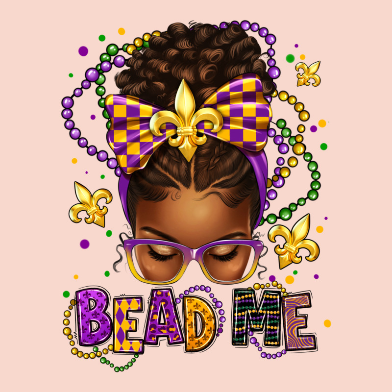 Bead Me Mardi Gras Afro Messy Bun Urban Hoodie by texasbilliewilder | Teevron