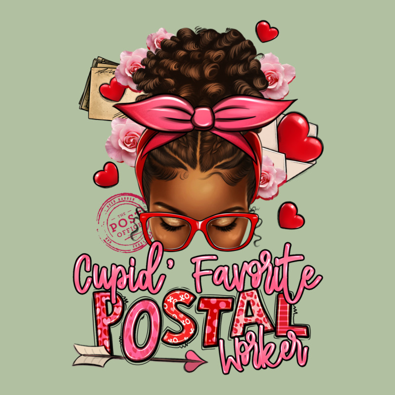 Cupid's Favorite Postal Worker Afro Messy Bun Urban Hoodie by texasbilliewilder | Teevron
