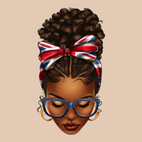 Union Jack Flag Afro Messy Bun Urban Hoodie | Teevron