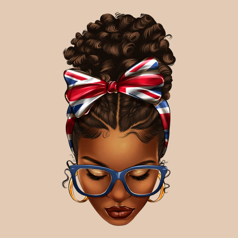 Union Jack Flag Afro Messy Bun Urban Hoodie by texasbilliewilder | Teevron