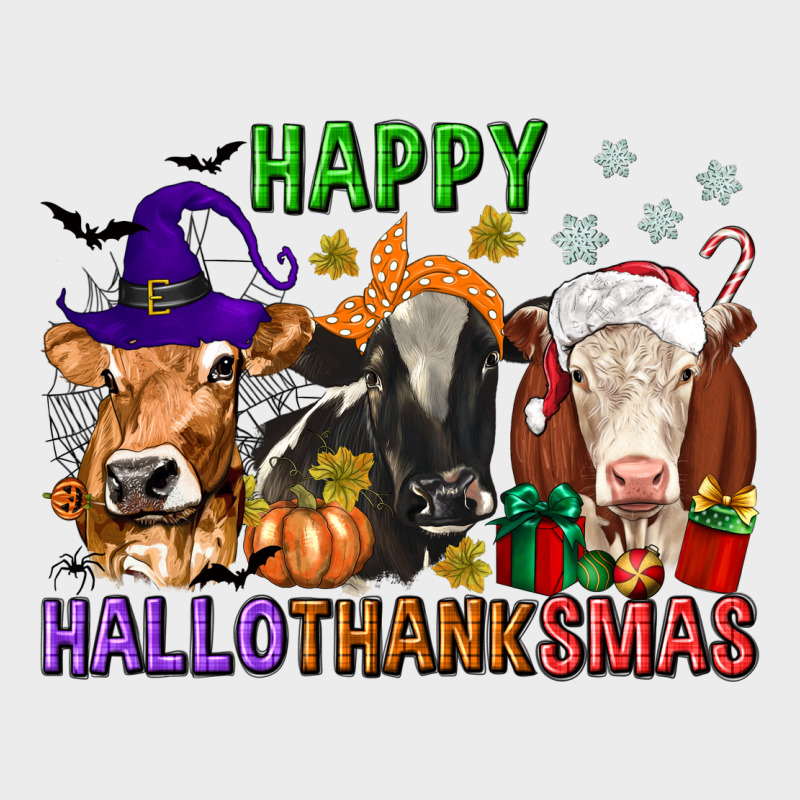 Happy Hallothanksmas With Cow Urban Hoodie by texasbilliewilder | Teevron