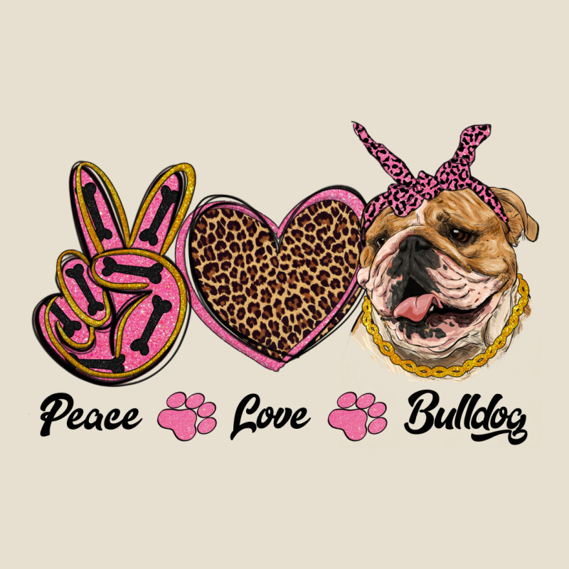 Peace Love Bulldog Urban Hoodie by RanaPortraitStore | Teevron